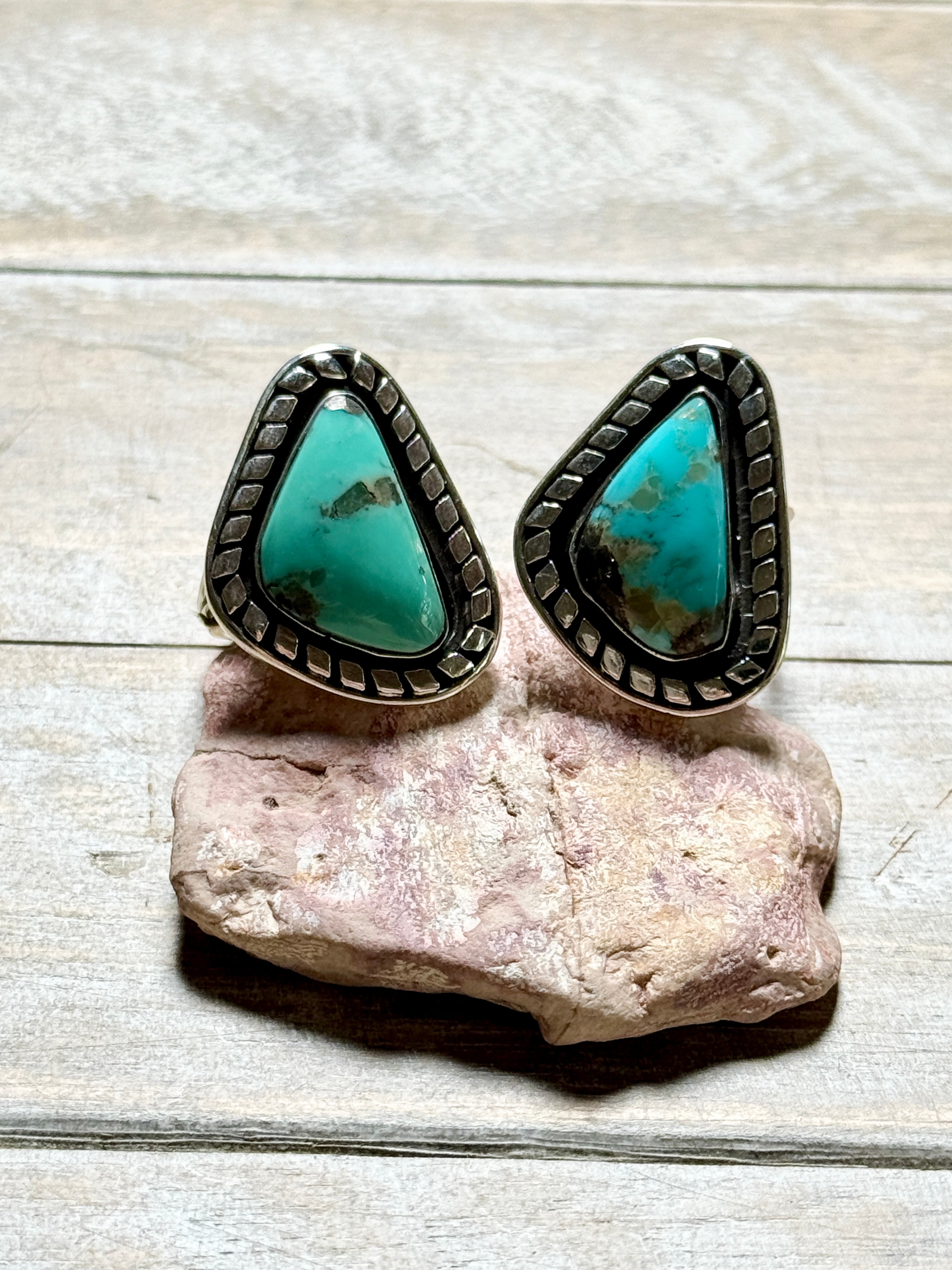 Thunder Mountain Turquoise Rings by Mike Smith