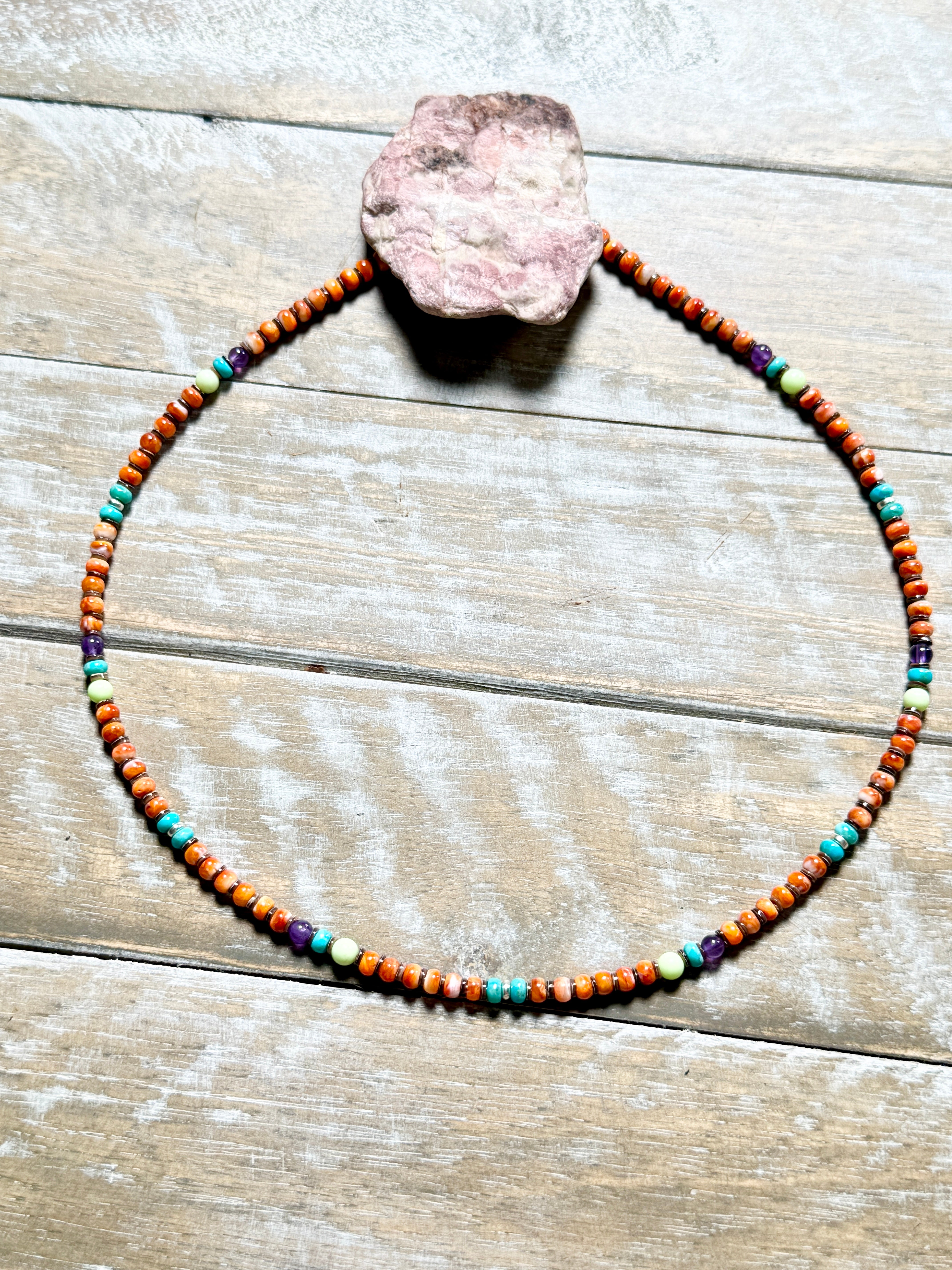 Multi Stone and Sterling Silver Bead Necklaces