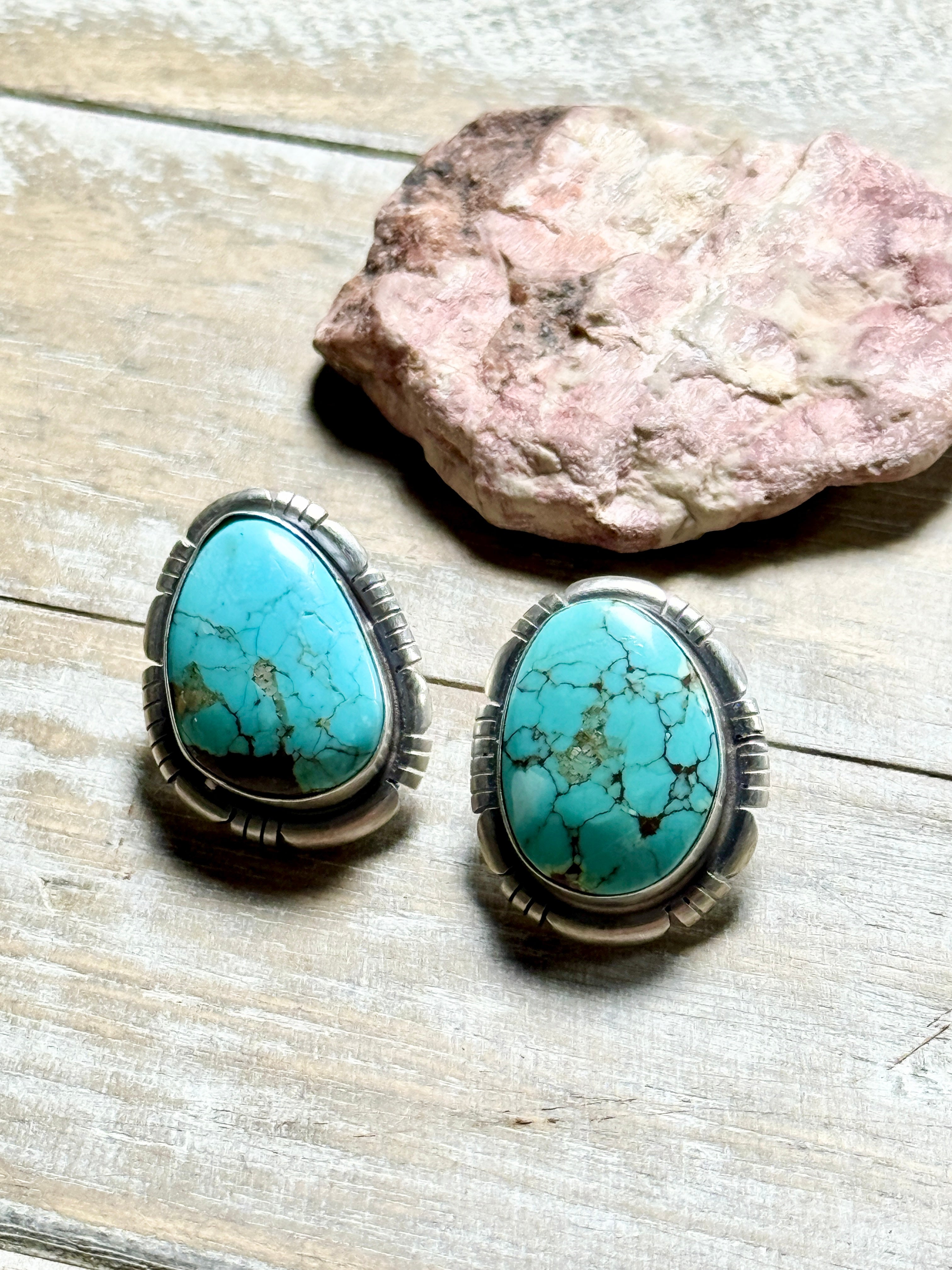 Blue Horizon Turquoise Studs by D. Skeets