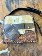 Convertible Cowhide Crossbody Bag