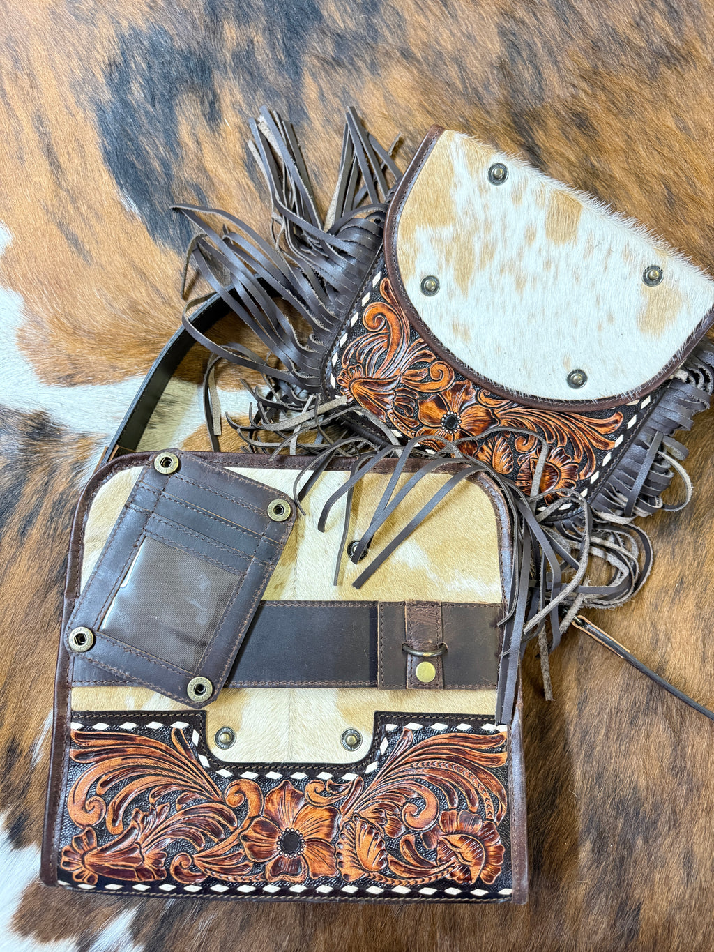 Convertible Cowhide Crossbody Bag