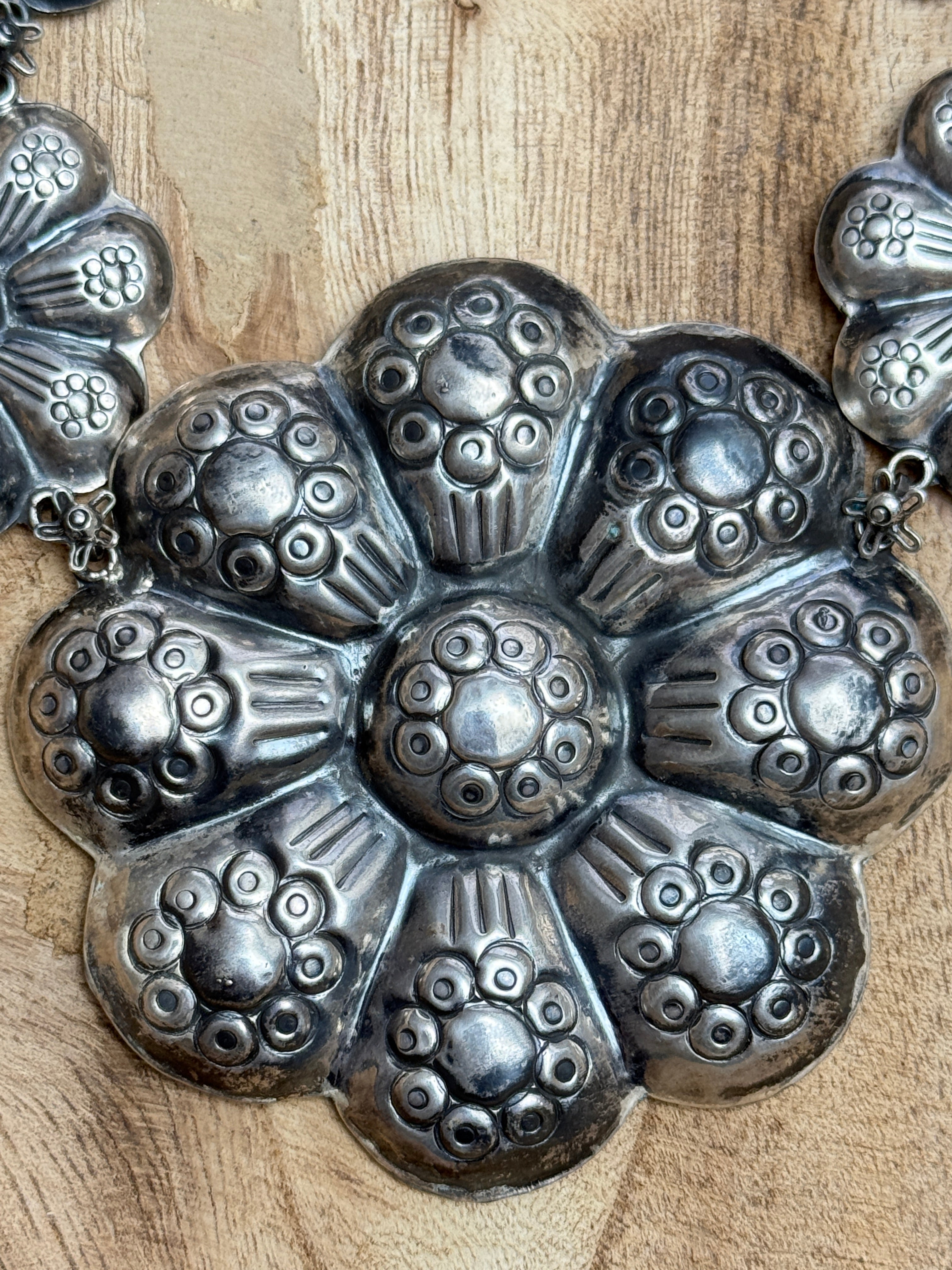 Federico Jimenez Silver Flower Necklace