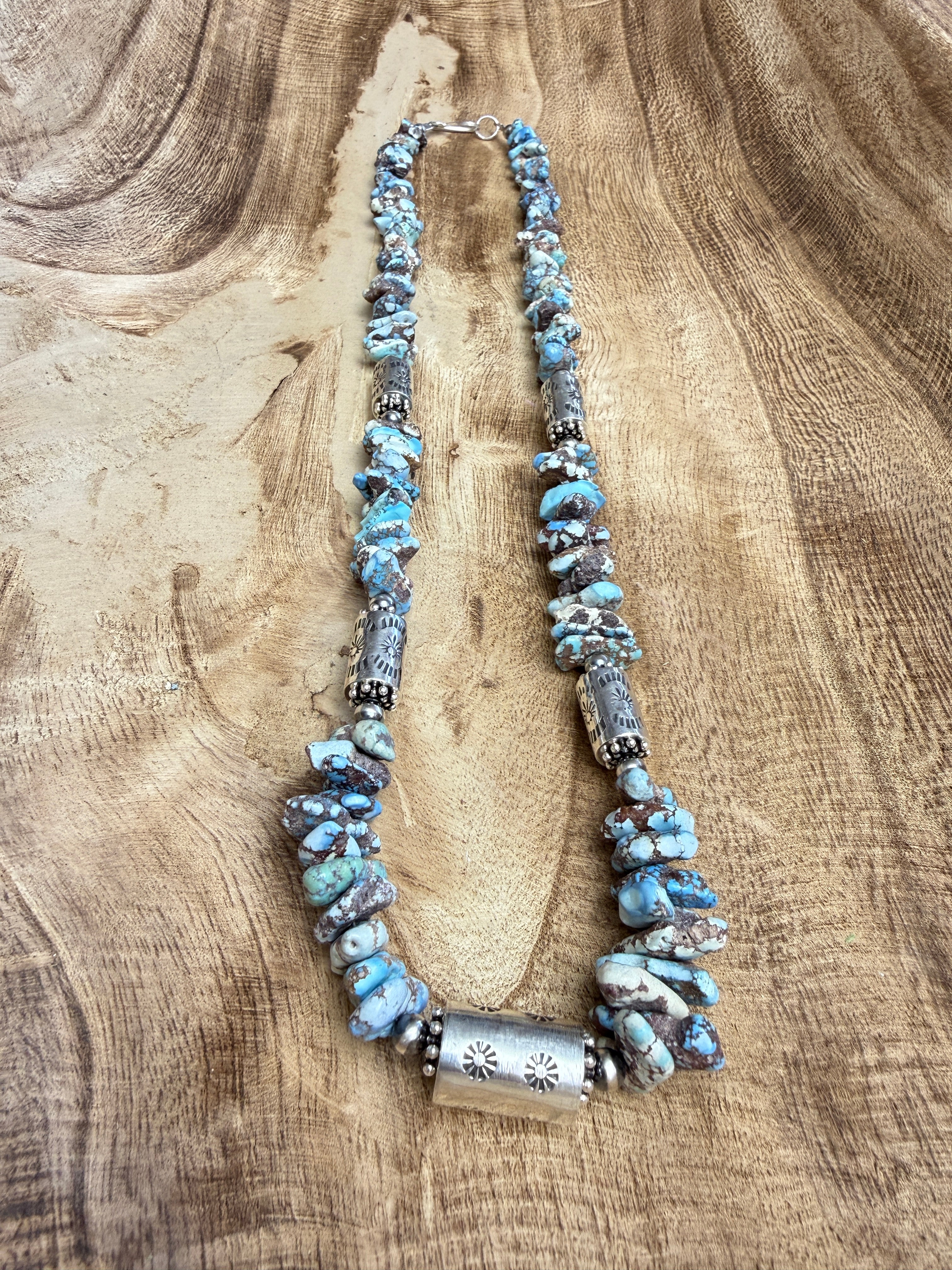 Hand Strung Beaded Golden Hills Necklace