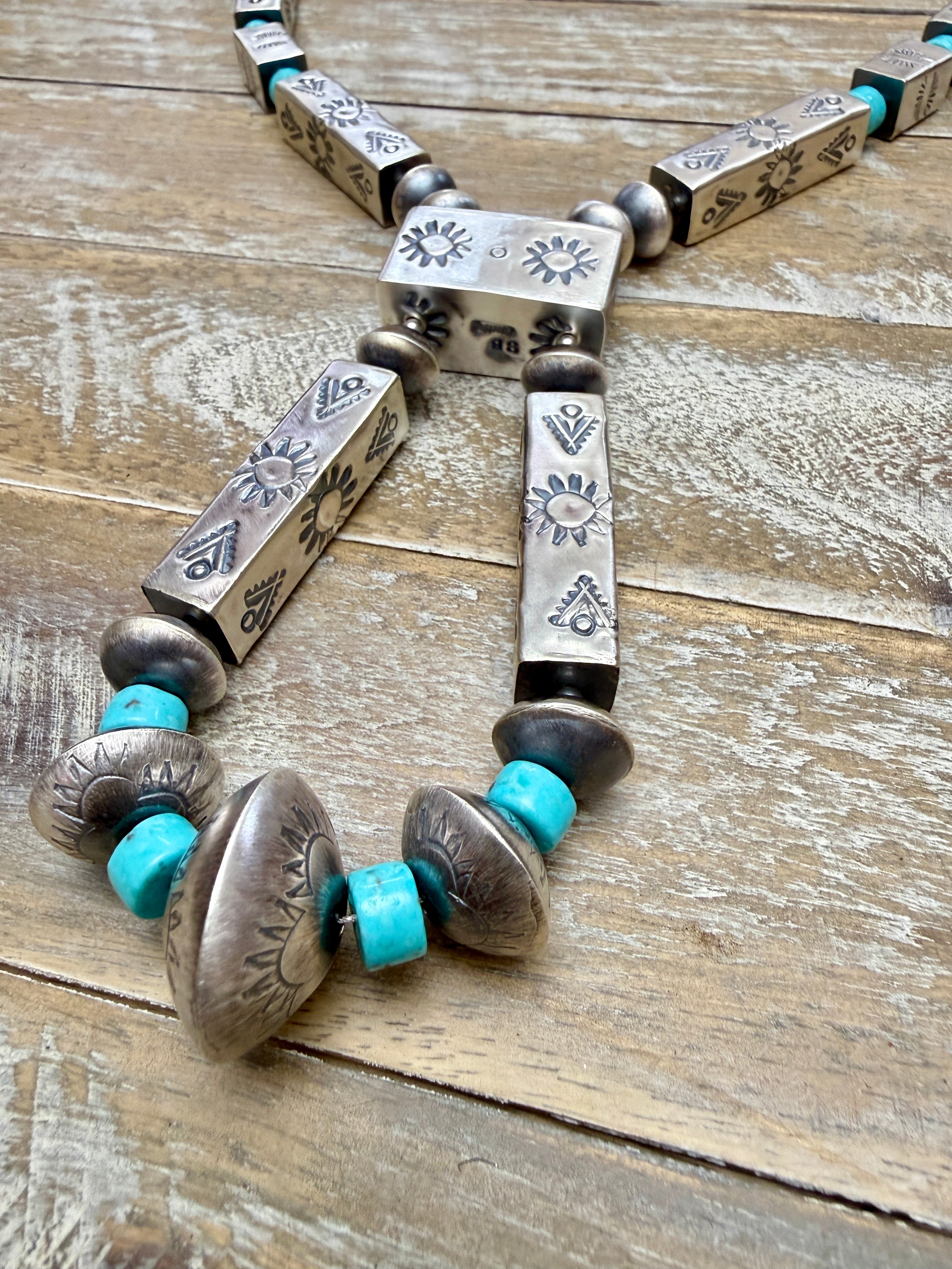 Sophia Becenti Jacla with Turquoise Heishi Beads