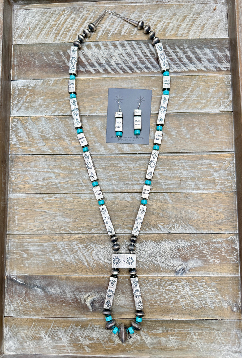 Sophia Becenti Jacla with Turquoise Heishi Beads