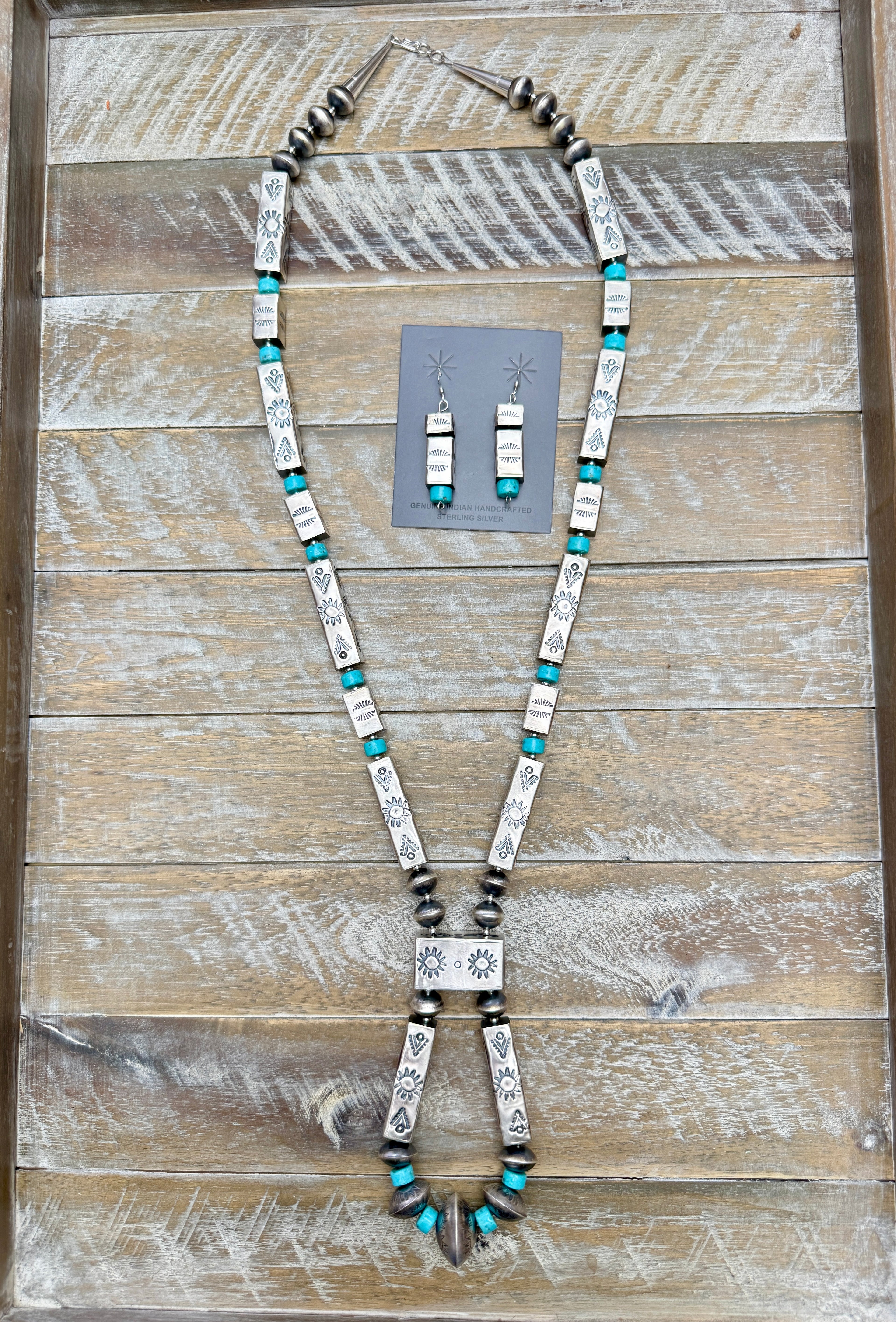 Sophia Becenti Jacla with Turquoise Heishi Beads