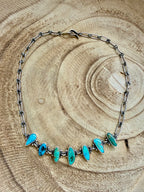 Multi Stone Paperclip Chain Necklaces by Federico Jimenez