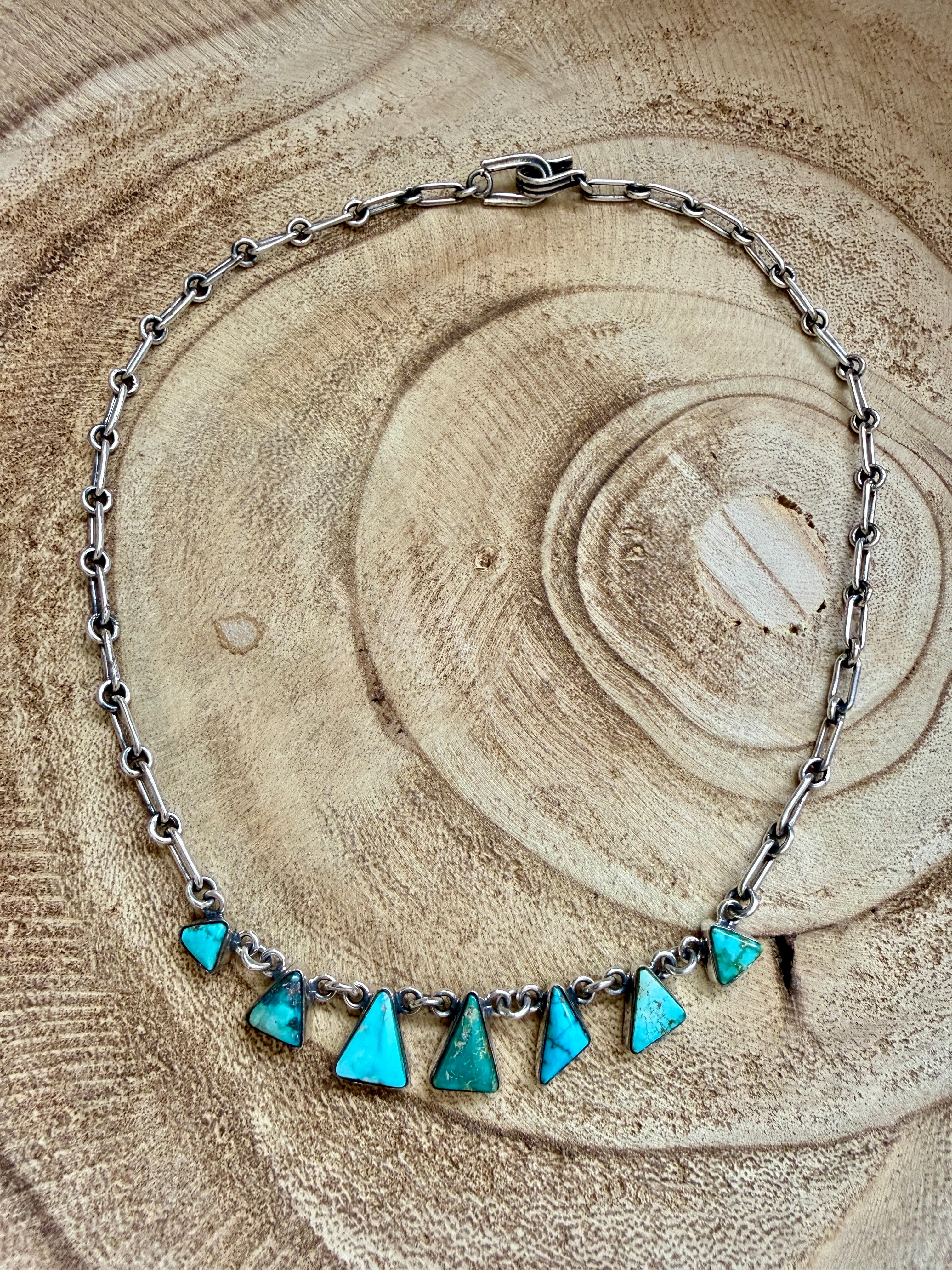 Multi Stone Paperclip Chain Necklaces by Federico Jimenez