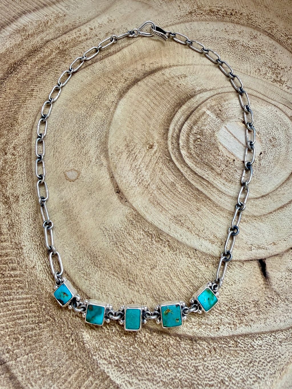 Multi Stone Paperclip Chain Necklaces by Federico Jimenez