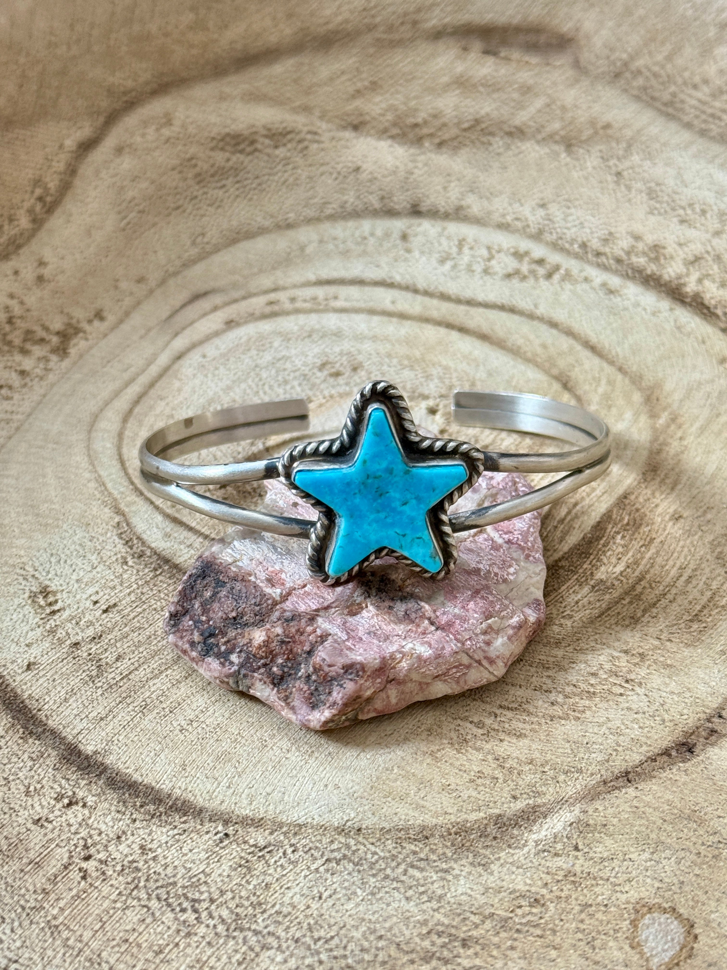 Turquoise Star Cuff by Larry Castillo