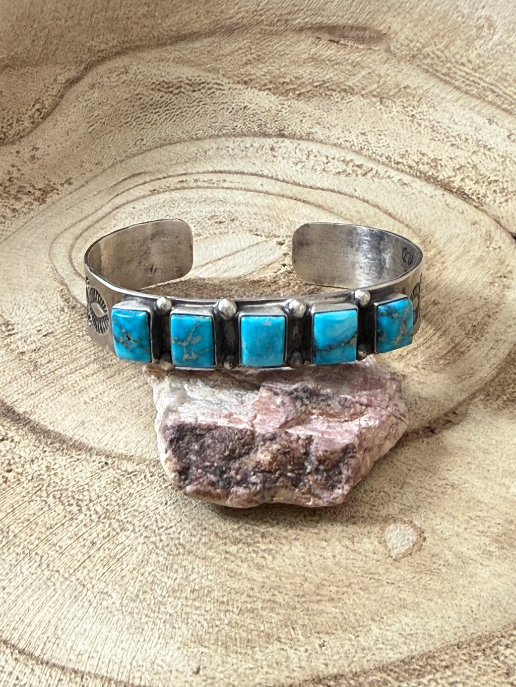 Blue Bird Turquoise Cuff by La Rose Ganadonegro