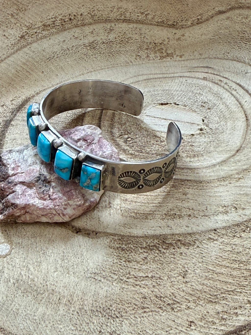 Blue Bird Turquoise Cuff by La Rose Ganadonegro