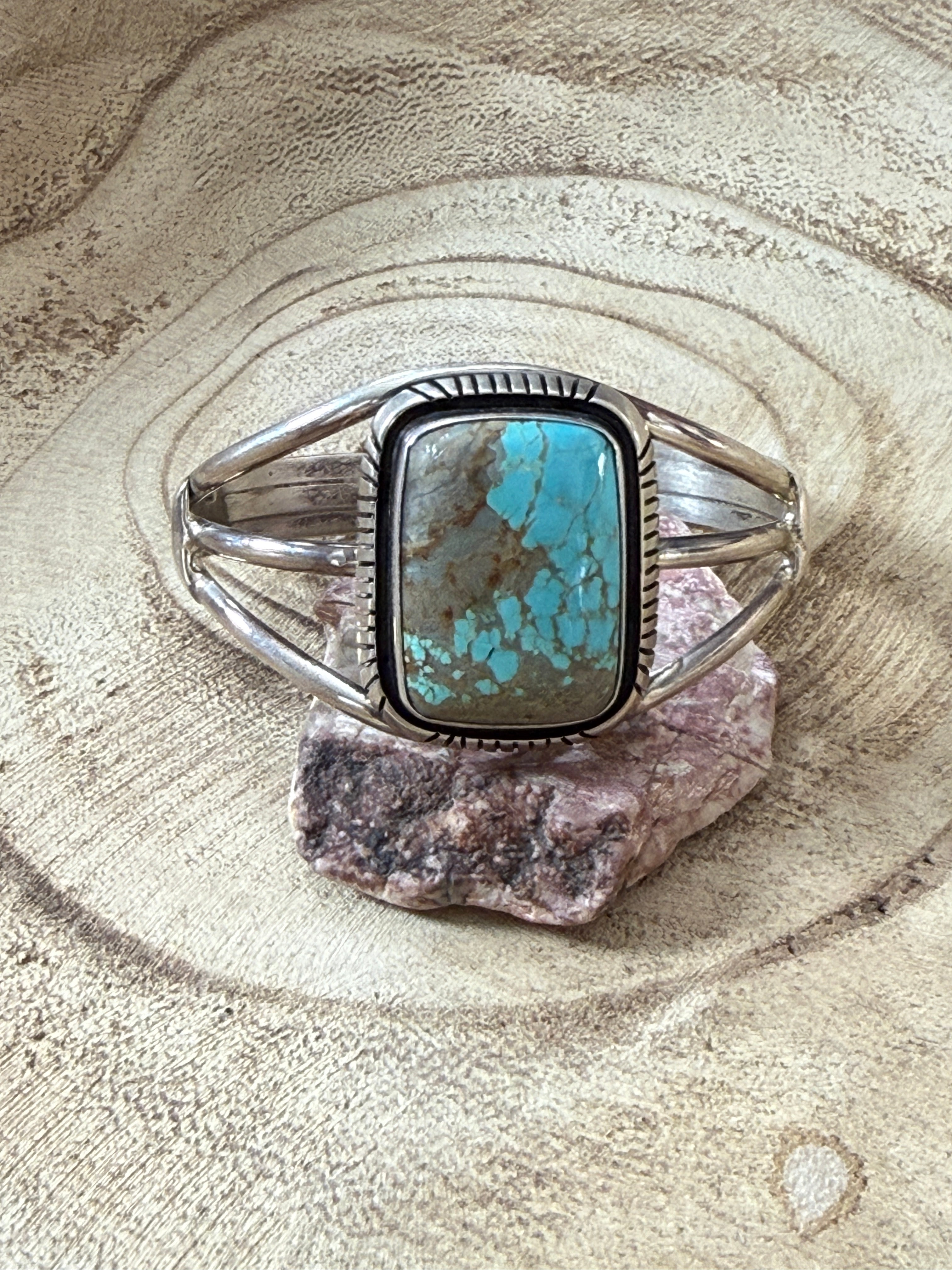 Number 8 Turquoise Cuff by R Kee
