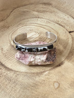 White Buffalo Inlay Cuff by Francis Yazzie