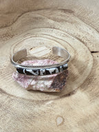 White Buffalo Inlay Cuff by Francis Yazzie