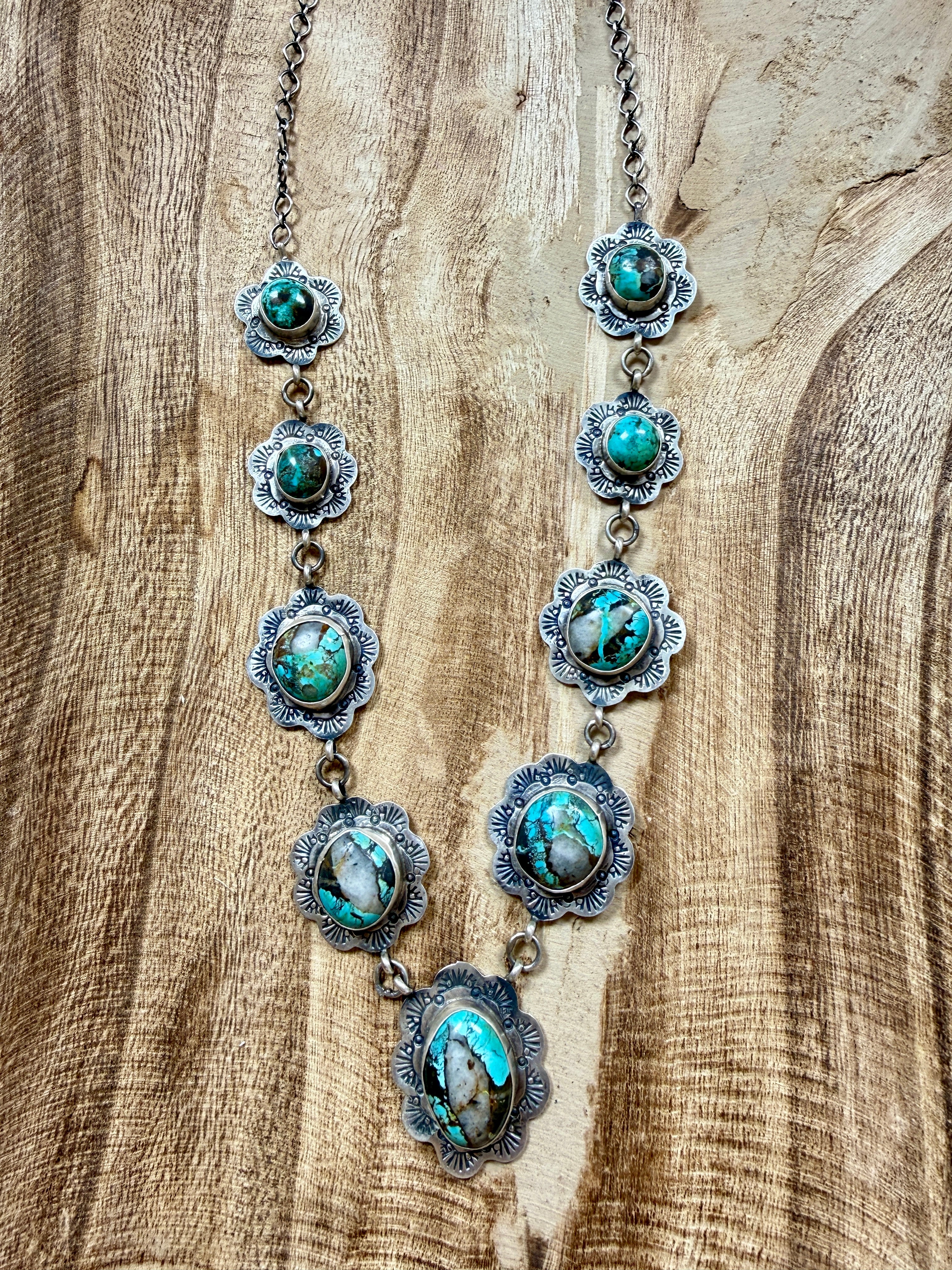 Blackjack 9 Stone Statement Necklace by David Hoskins