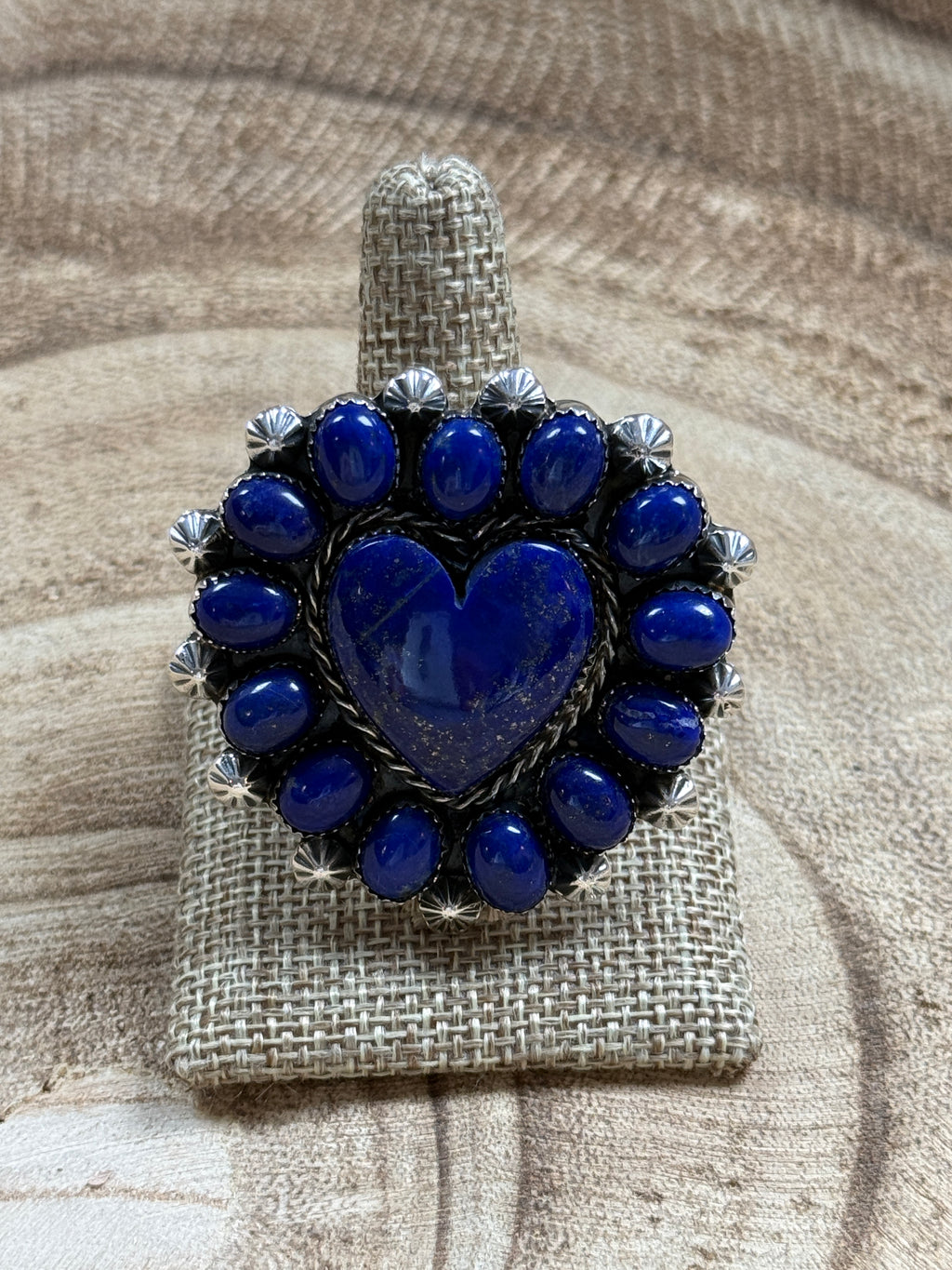 Midnight Lapis Heart Ring