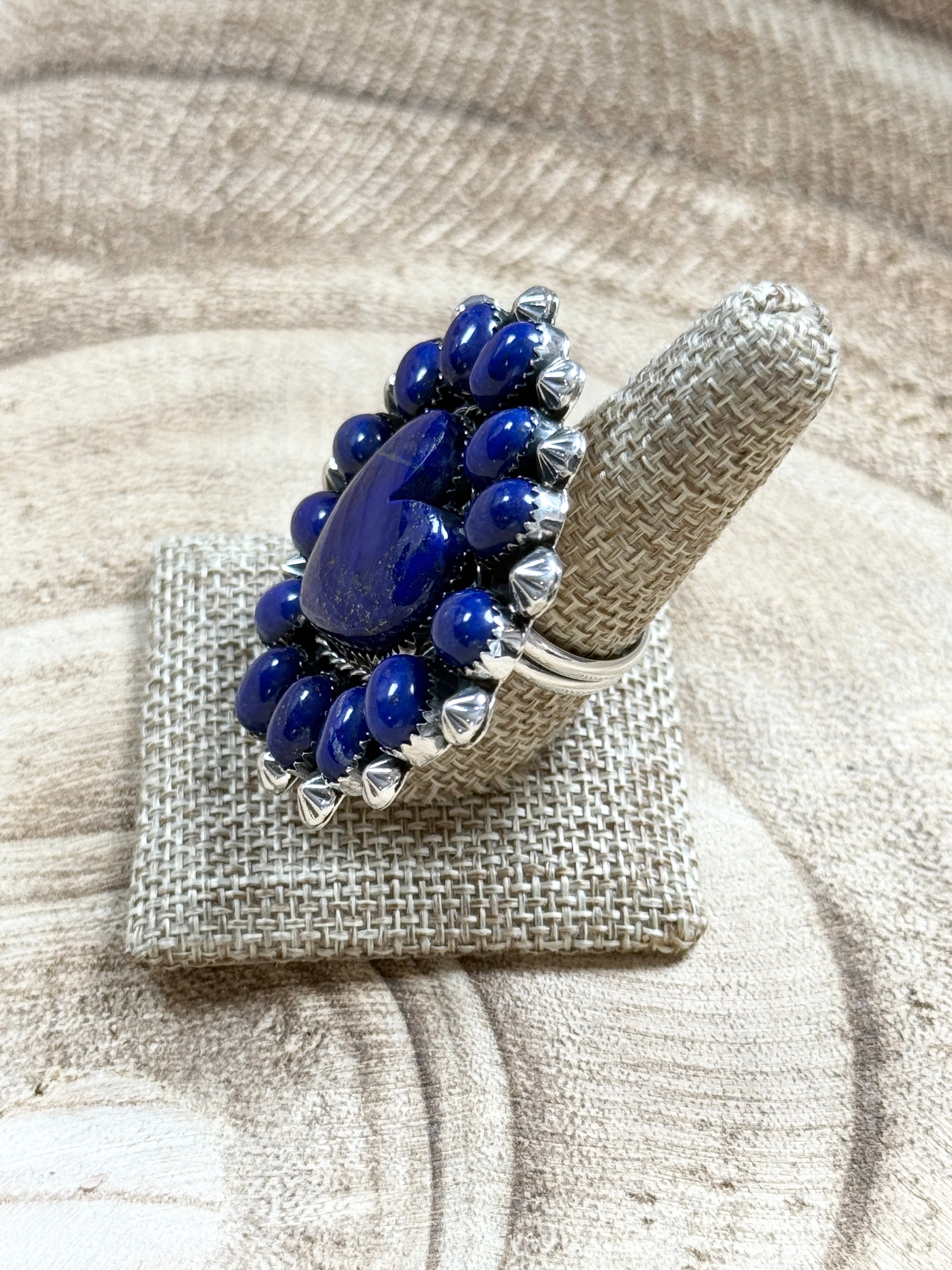 Midnight Lapis Heart Ring