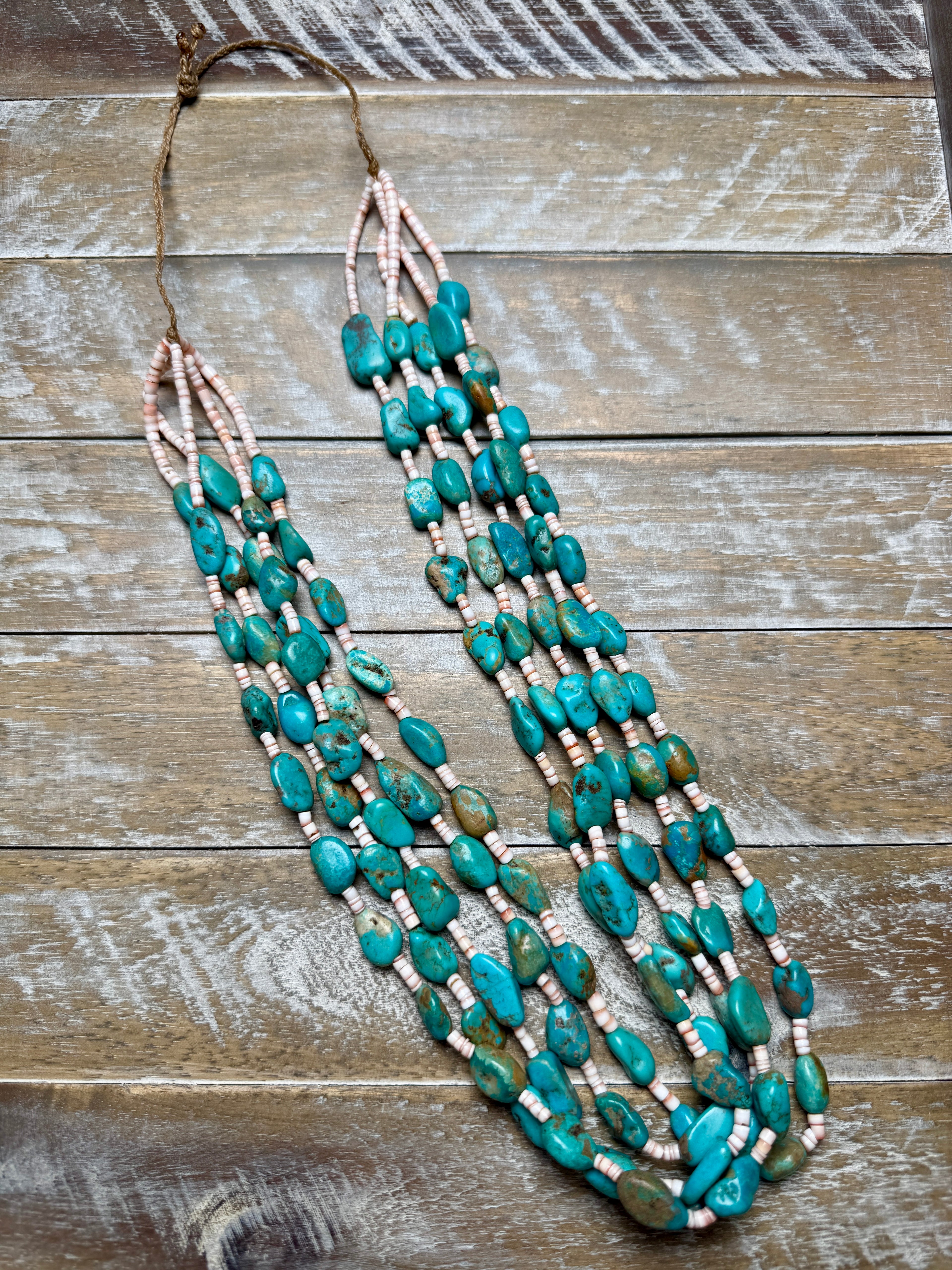 Blush & Blue Vintage Beaded Necklace