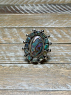 Abalone Ocean Fire Cluster Ring  By Tonya June Rafael