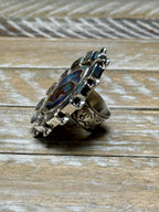 Abalone Ocean Fire Cluster Ring  By Tonya June Rafael