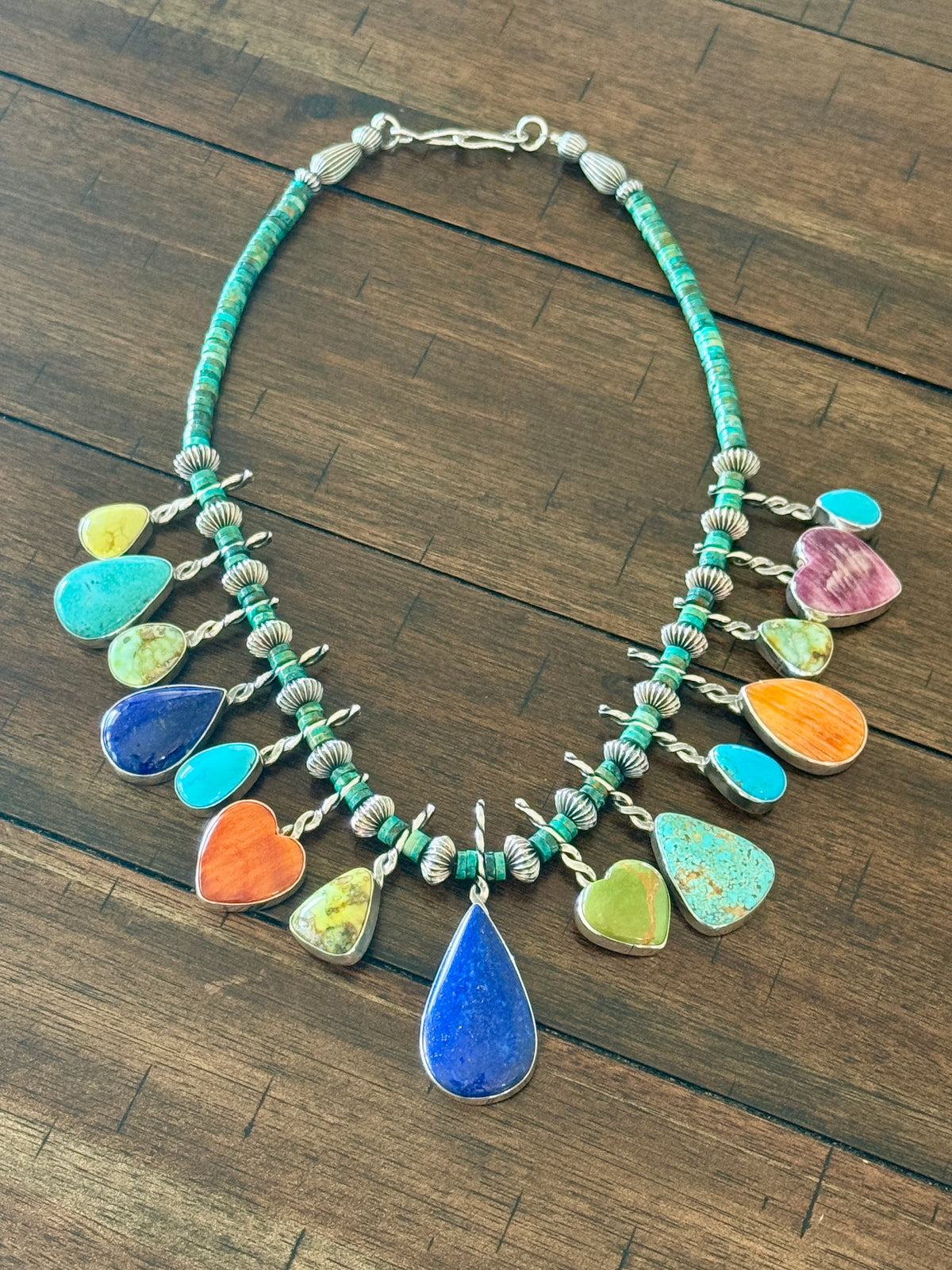 Mary and Everette Teller Desert Confetti Multi Stone Statement Necklace