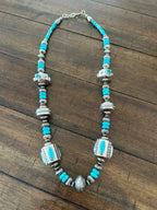 Mary and Everette Teller “Silver & Sky” Turquoise Statement Necklace