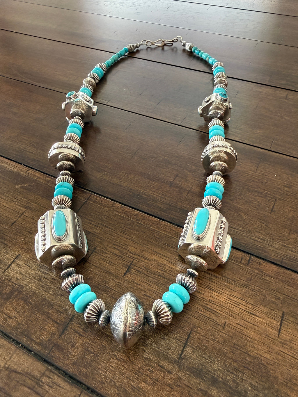 Mary and Everette Teller “Silver & Sky” Turquoise Statement Necklace