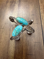 Mary and Everette Teller 3 Stone Flat Twist Bangles