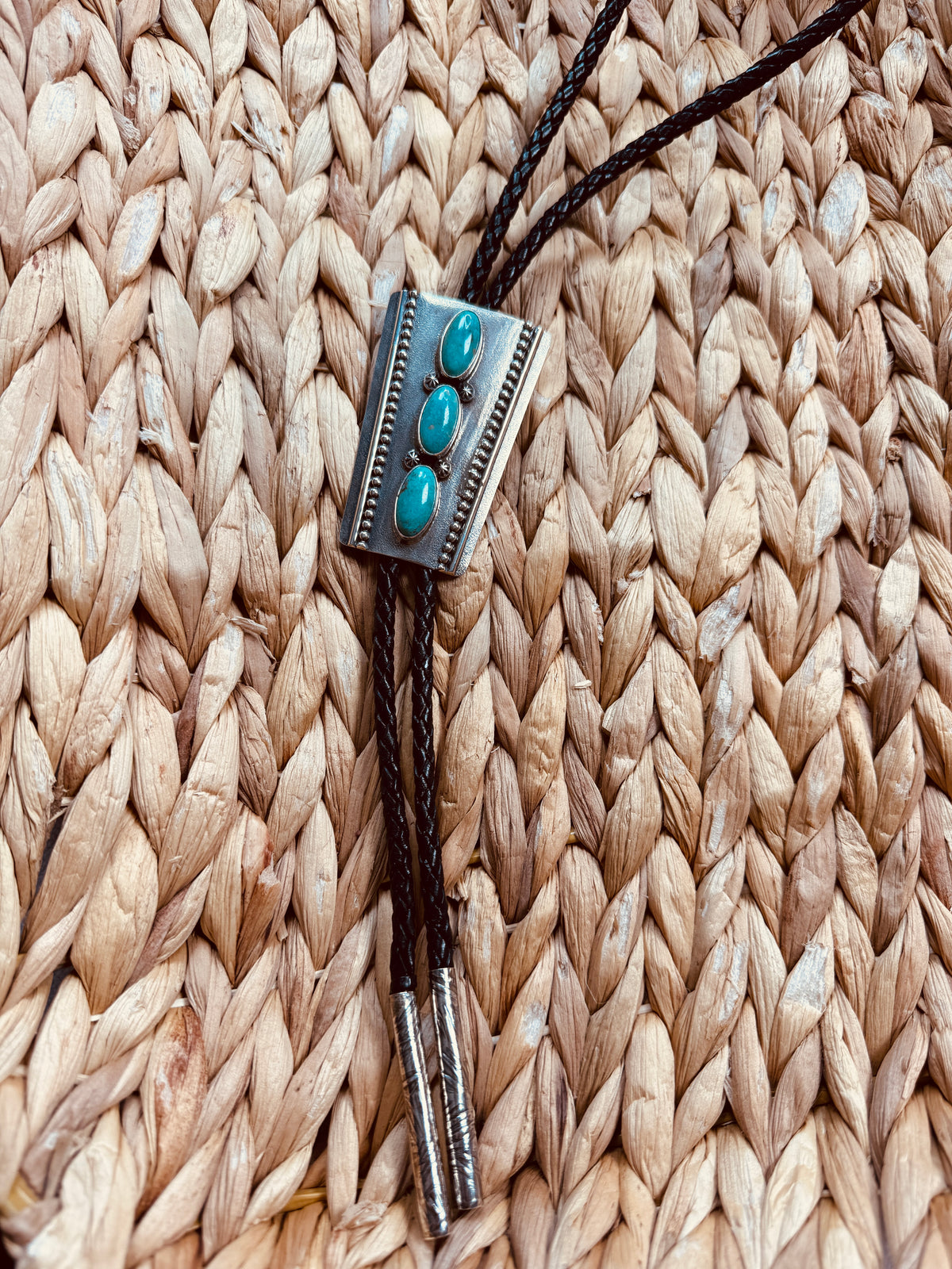 Mary and Everette Teller 3 Stone Bolo Tie