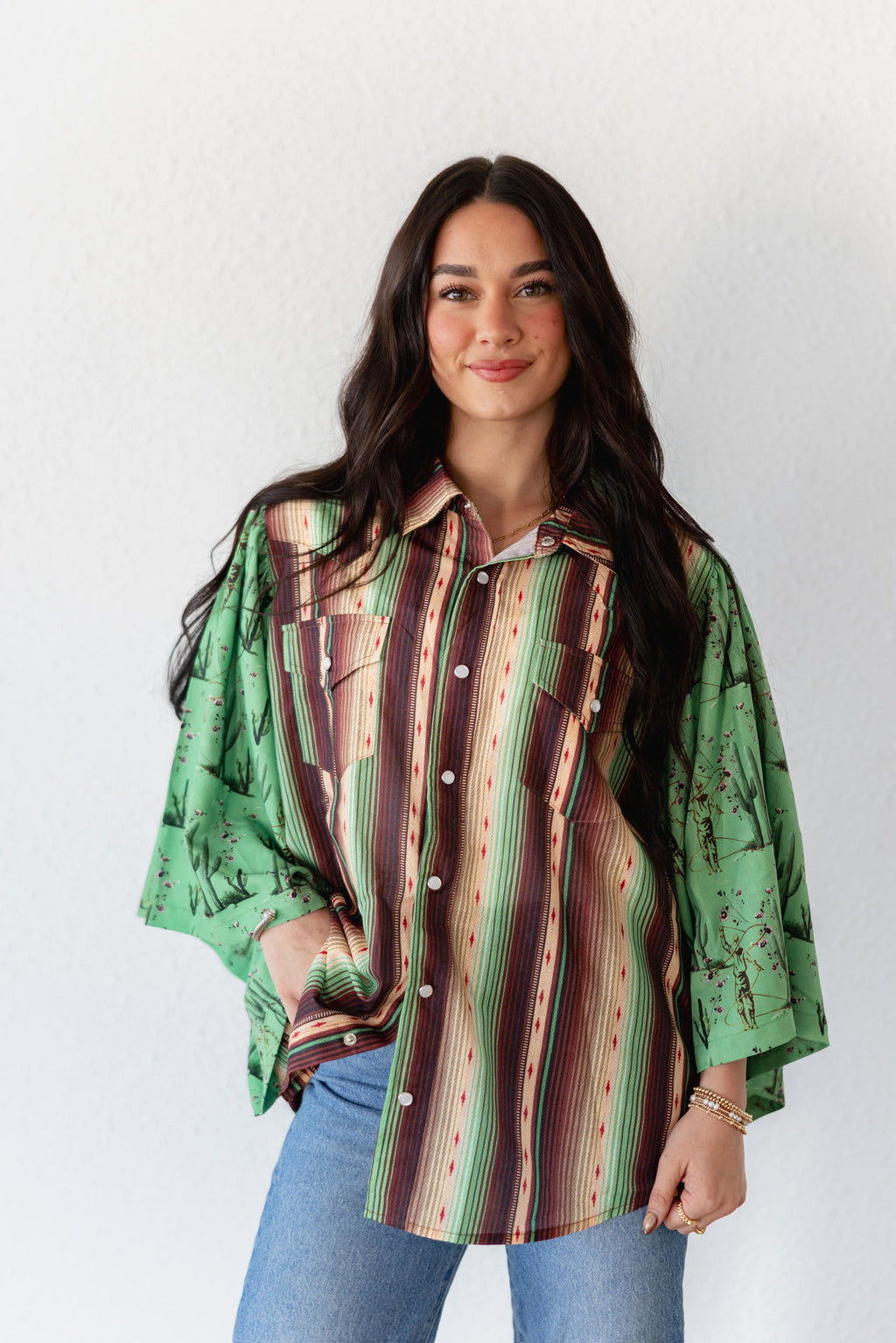 CACTUS SERAPE BLOUSE