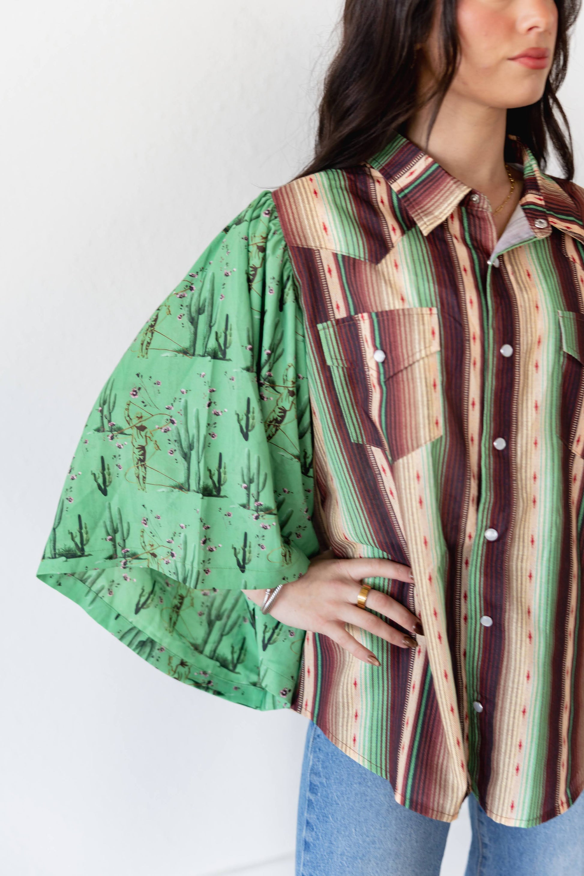 CACTUS SERAPE BLOUSE