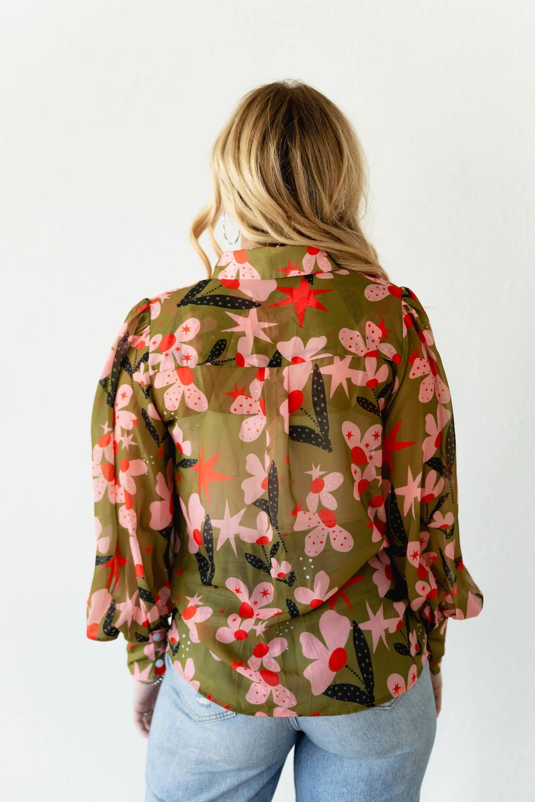 DOT FLOWER BLOUSE
