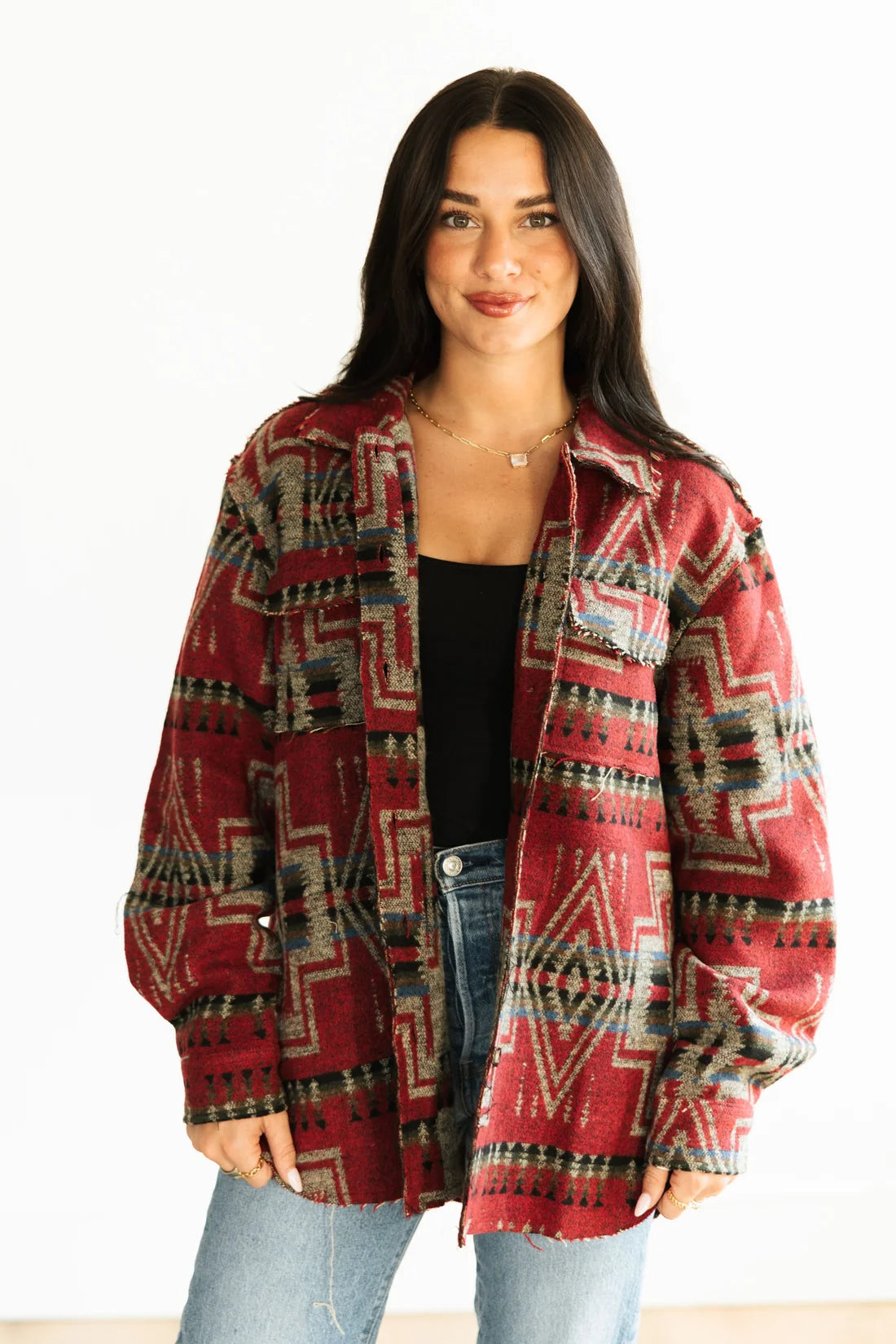 Ruby Aztec Shacket
