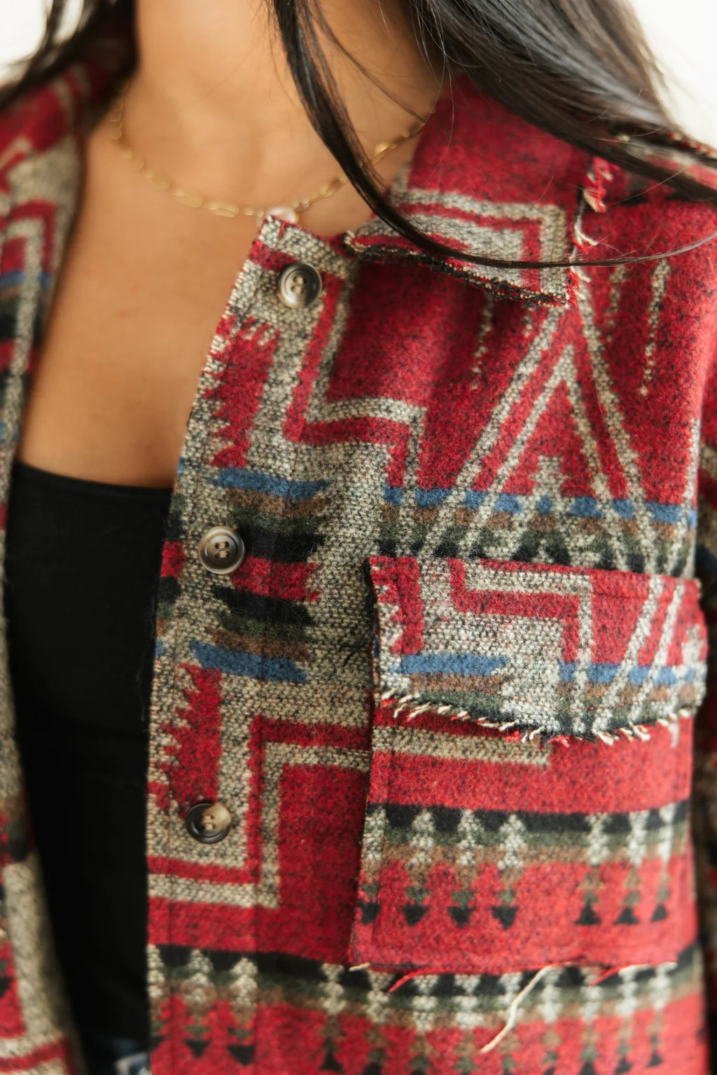 Ruby Aztec Shacket