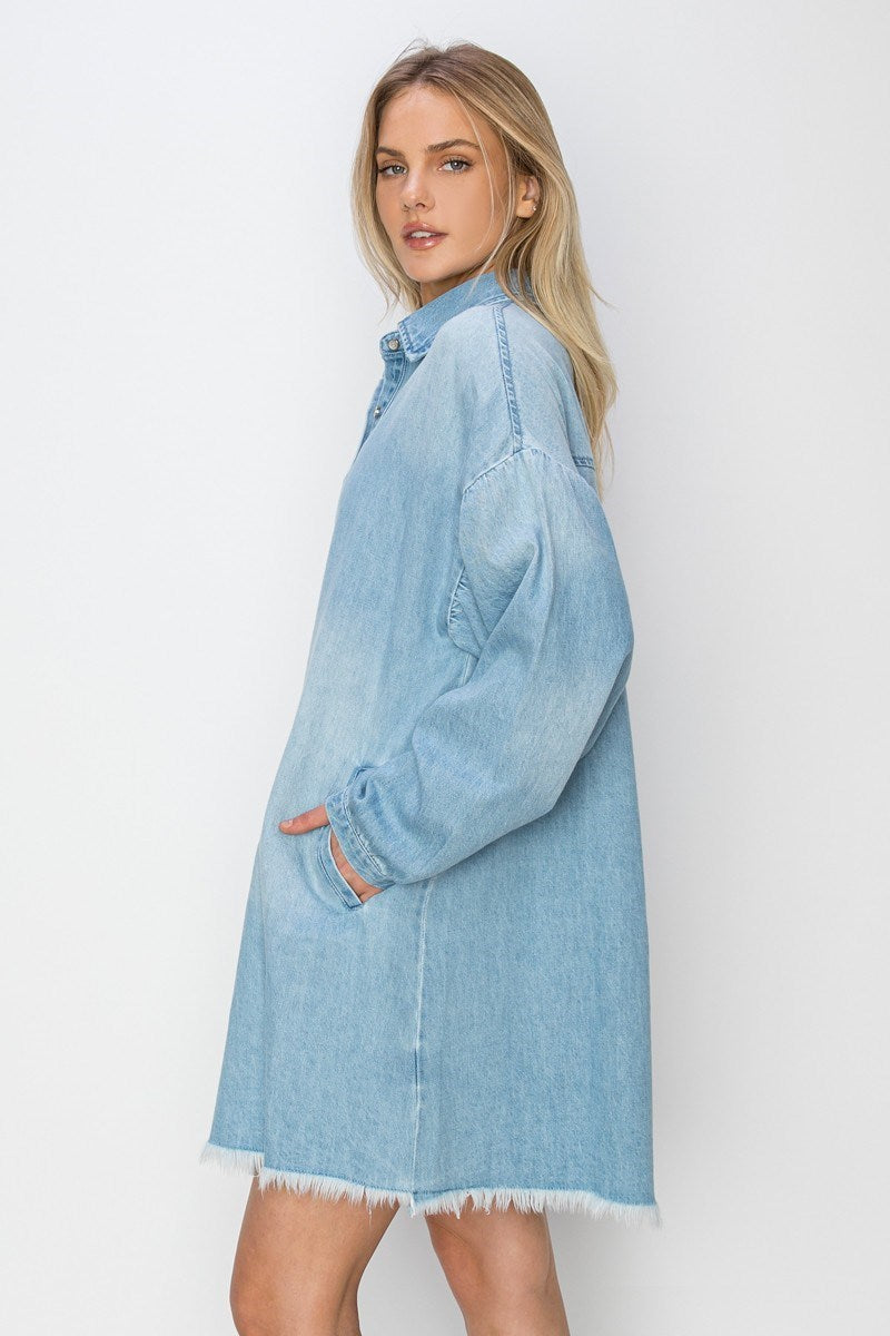 Risen Easy Does It Denim Shirt Dress