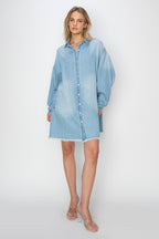 Risen Easy Does It Denim Shirt Dress