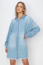 Risen Easy Does It Denim Shirt Dress
