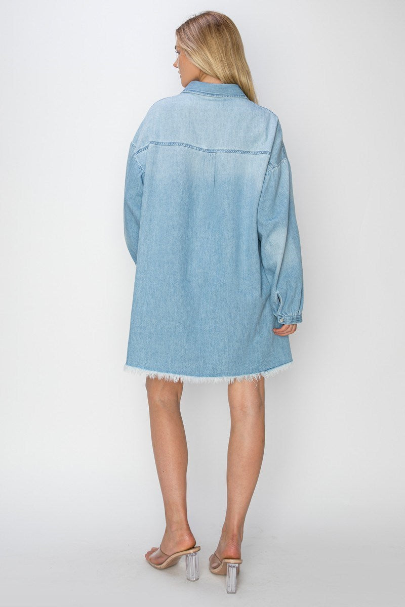 Risen Easy Does It Denim Shirt Dress