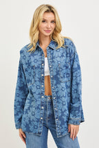 Risen Flower Child Denim Shirt