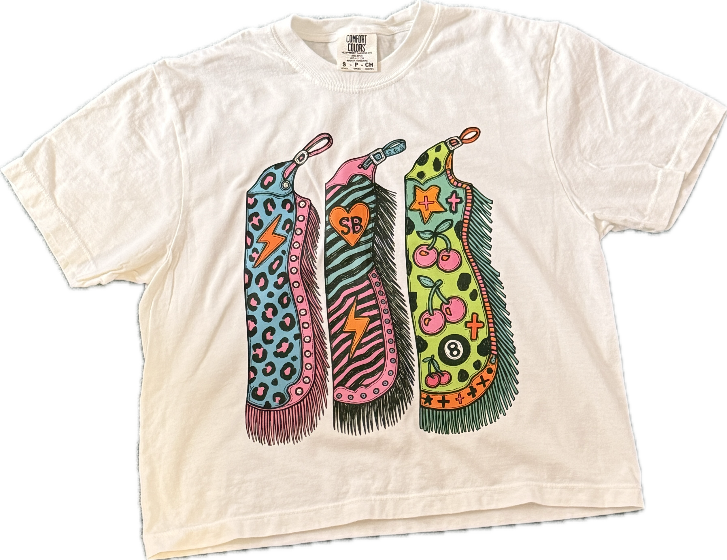 Cropped Neon Chaps Tshirt