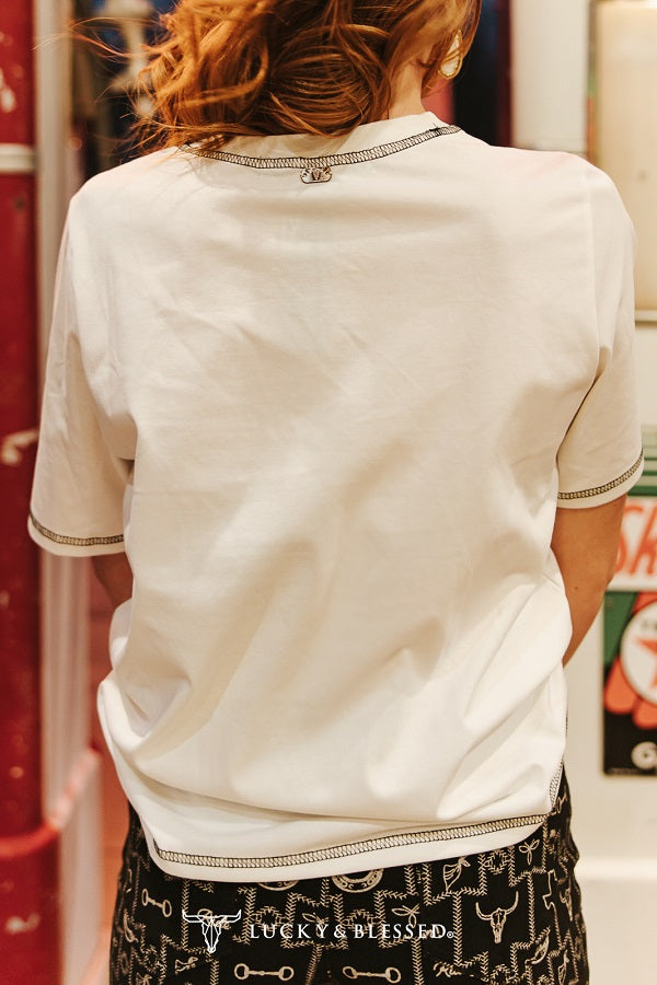 Rodeo Horse Shoe Pocket Tee