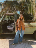 John Wayne Western Pearl Snap Button Up Top In Rust