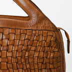 Genuine Leather Woven Western Handle Bag
