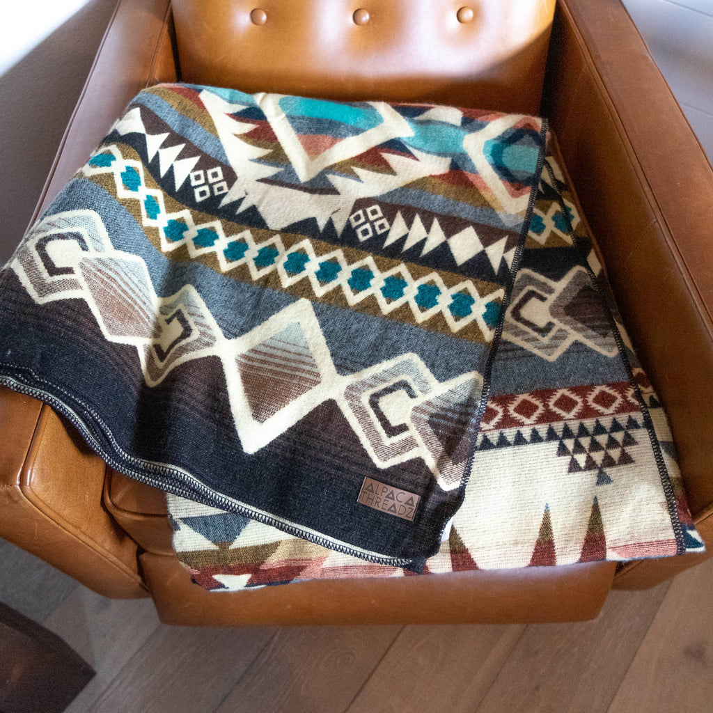Inca Trail Alpaca Blanket