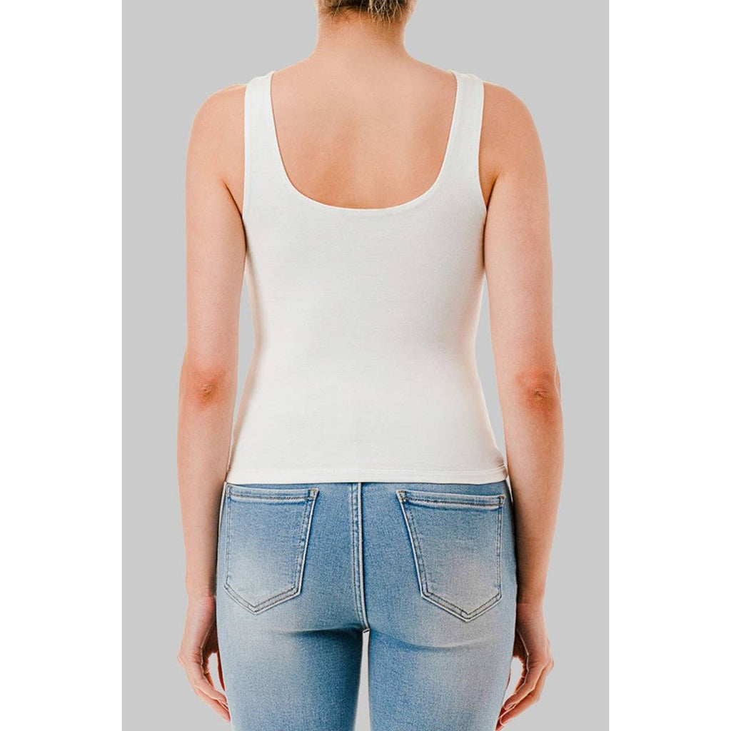 Everyday Essential Double Layer Scoop Neck Tank