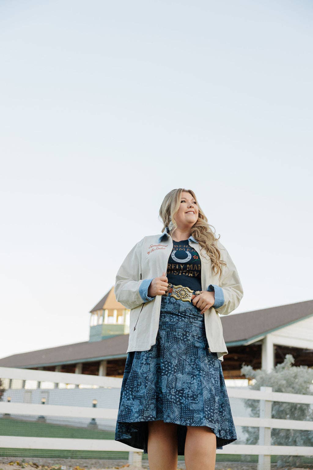 Denim Rose Skirt