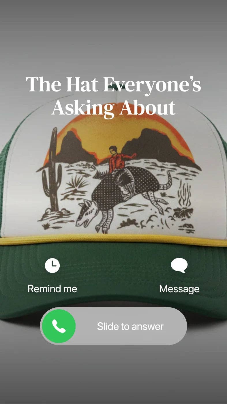 Armadillo Cowboy Trucker Hat – Green