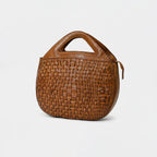Genuine Leather Woven Western Handle Bag