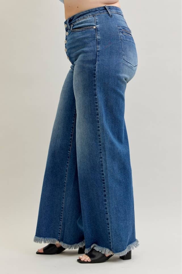 Plus - Judy Blue High Waist Column Straight Jeans